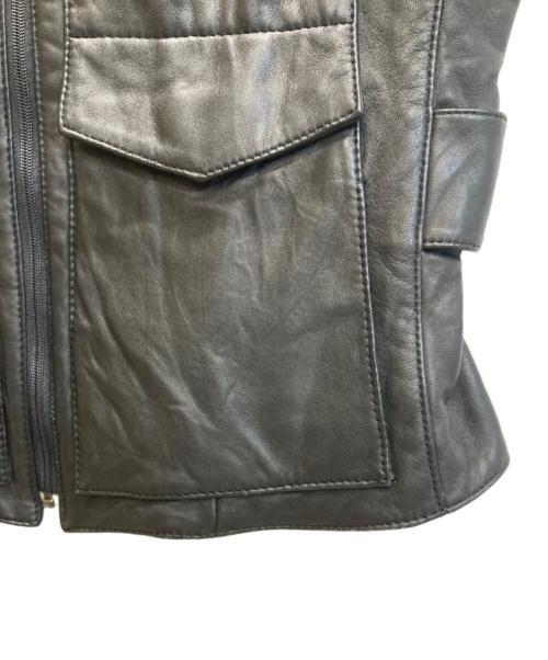 DKNY（ダナキャランニューヨーク）DKNY (ダナキャランニューヨーク) レザージャケット ブラック サイズ:4の古着・服飾アイテム