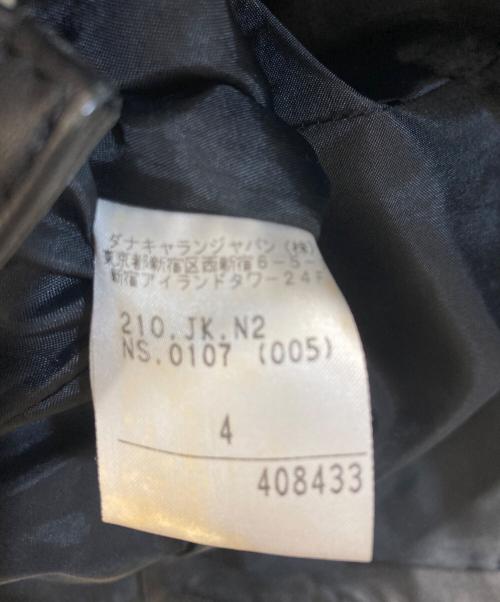 DKNY（ダナキャランニューヨーク）DKNY (ダナキャランニューヨーク) レザージャケット ブラック サイズ:4の古着・服飾アイテム