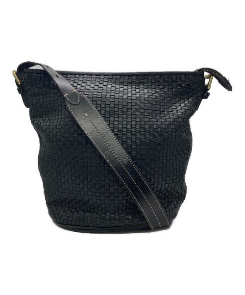 COLE HAAN（コールハーン）COLE HAAN (コールハーン) レザーショルダーバッグ ブラックの古着・服飾アイテム