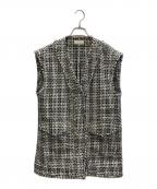 uncraveアンクレイヴ）の古着「サマーツイードジレ」｜ホワイト×ブラック