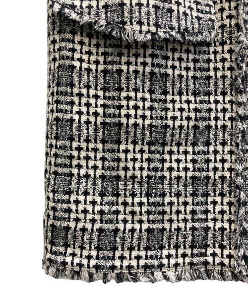 uncrave（アンクレイヴ）uncrave (アンクレイヴ) サマーツイードジレ ホワイト×ブラック サイズ:SIZE 2の古着・服飾アイテム