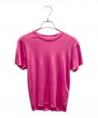 ATONエイトン）の古着「FRESCA CIRCULAR RIB/パーフェクトフィットプルオーバー」｜ショッキングピンク