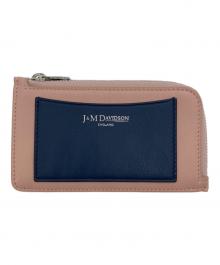 J&M DAVIDSON（ジェイ＆エム デヴィッドソン）の古着「BICOLOR ZIP CARD HOLDER」｜ネイビー×ベージュ