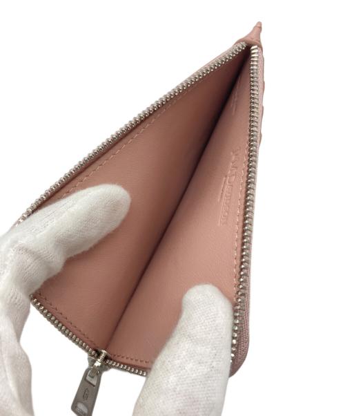 J&M DAVIDSON（ジェイ＆エム デヴィッドソン）J&M DAVIDSON (ジェイ＆エム デヴィッドソン) BICOLOR ZIP CARD HOLDER ネイビー×ベージュの古着・服飾アイテム