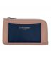 J&M DAVIDSON（ジェイ＆エム デヴィッドソン）の古着「BICOLOR ZIP CARD HOLDER」｜ネイビー×ベージュ