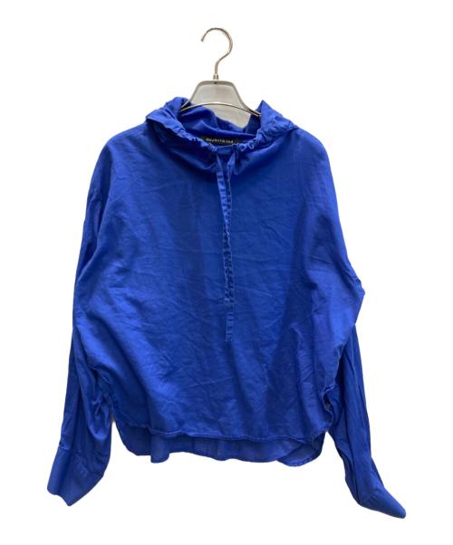 mizuiro-ind（ミズイロインド）mizuiro-ind (ミズイロインド) ギャザーフードプルオーバーシャツ ブルー サイズ:FREEの古着・服飾アイテム