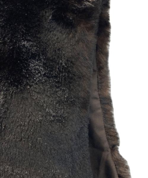 mizuiro-ind（ミズイロインド）mizuiro-ind (ミズイロインド) イミテーションファーショートベスト ブラウン サイズ:サイズ詳細参照の古着・服飾アイテム