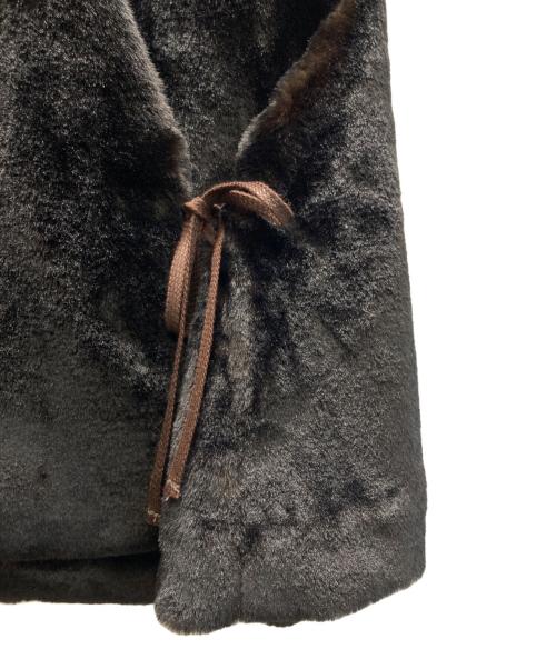 mizuiro-ind（ミズイロインド）mizuiro-ind (ミズイロインド) イミテーションファーショートベスト ブラウン サイズ:サイズ詳細参照の古着・服飾アイテム