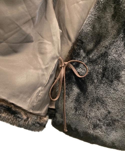 mizuiro-ind（ミズイロインド）mizuiro-ind (ミズイロインド) イミテーションファーショートベスト ブラウン サイズ:サイズ詳細参照の古着・服飾アイテム