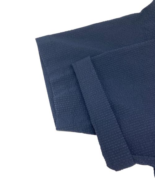 BURBERRY BLACK LABEL（バーバリーブラックレーベル）BURBERRY BLACK LABEL (バーバリーブラックレーベル) シアサッカーチェックシャツ ネイビー サイズ:Lの古着・服飾アイテム