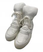 KRIS VAN ASSCHEクリス ヴァン アッシュ）の古着「レザーハイカットスニーカー」｜ホワイト