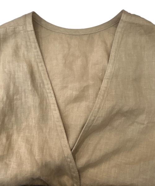 BRAHMIN（ブラーミン）BRAHMIN (ブラーミン) リネンノースリーブワンピース ベージュ サイズ:38 未使用品の古着・服飾アイテム