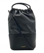 ORSETTOオルセット）の古着「CAVOLO レザーショルダーバッグ」｜ブラック