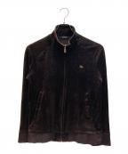 BURBERRY BLACK LABELバーバリーブラックレーベル）の古着「ベロア トラックジャケット」｜ブラウン