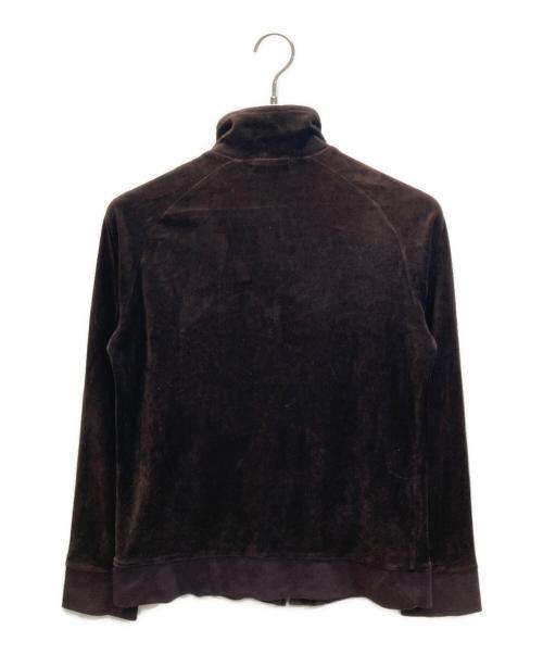 BURBERRY BLACK LABEL（バーバリーブラックレーベル）BURBERRY BLACK LABEL (バーバリーブラックレーベル) ベロア トラックジャケット ブラウン サイズ:2の古着・服飾アイテム