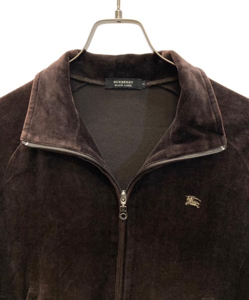 BURBERRY BLACK LABEL（バーバリーブラックレーベル）BURBERRY BLACK LABEL (バーバリーブラックレーベル) ベロア トラックジャケット ブラウン サイズ:2の古着・服飾アイテム