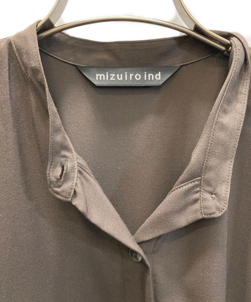 mizuiro-ind（ミズイロインド）mizuiro-ind (ミズイロインド) シャツワンピース ブラウン サイズ:FREEの古着・服飾アイテム