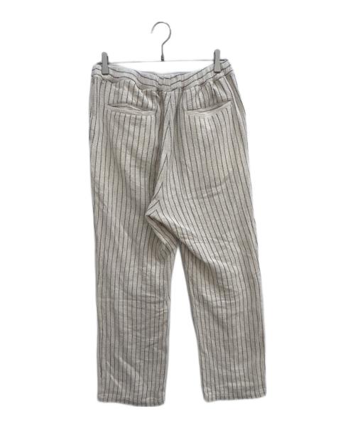 417 by EDIFICE（417 バイ エディフィス）417 by EDIFICE (417 バイ エディフィス) コットンリネンストライプパンツ アイボリー サイズ:Mの古着・服飾アイテム