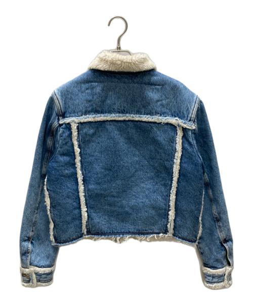 DIESEL（ディーゼル）DIESEL (ディーゼル) デニムボアジャケット インディゴ×ベージュ サイズ:XSの古着・服飾アイテム