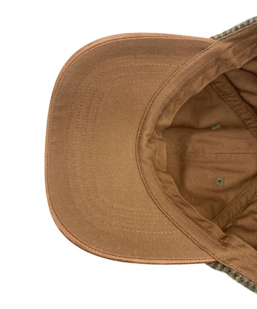 POLO RALPH LAUREN（ポロ・ラルフローレン）POLO RALPH LAUREN (ポロ・ラルフローレン) ツイードレザーキャップ ブラウンの古着・服飾アイテム