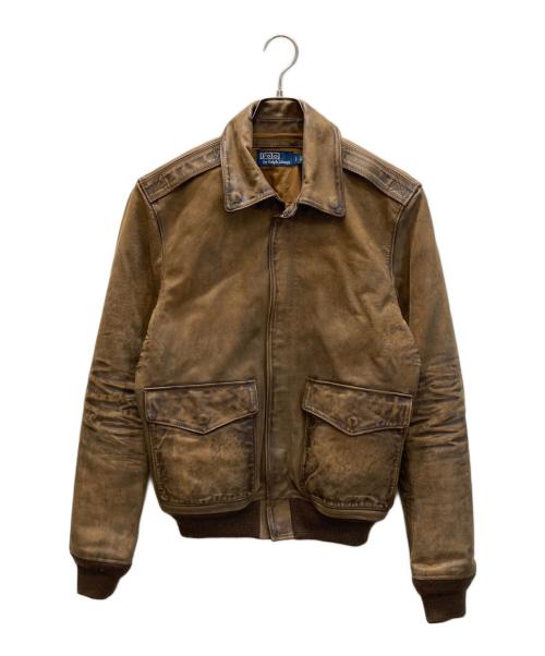 POLO RALPH LAUREN（ポロ・ラルフローレン）POLO RALPH LAUREN (ポロ・ラルフローレン) G-1 フライトジャケット ブラウン サイズ:SIZE Sの古着・服飾アイテム