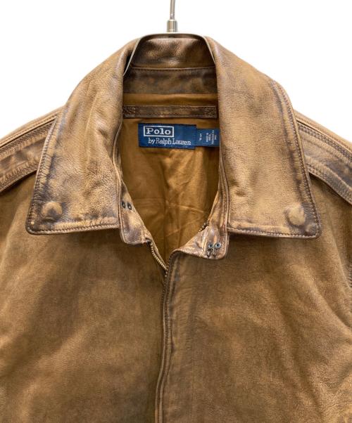 POLO RALPH LAUREN（ポロ・ラルフローレン）POLO RALPH LAUREN (ポロ・ラルフローレン) G-1 フライトジャケット ブラウン サイズ:SIZE Sの古着・服飾アイテム