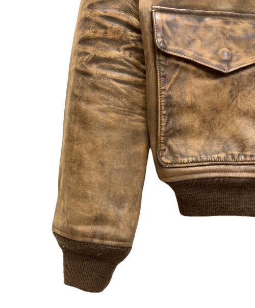 POLO RALPH LAUREN（ポロ・ラルフローレン）POLO RALPH LAUREN (ポロ・ラルフローレン) G-1 フライトジャケット ブラウン サイズ:SIZE Sの古着・服飾アイテム