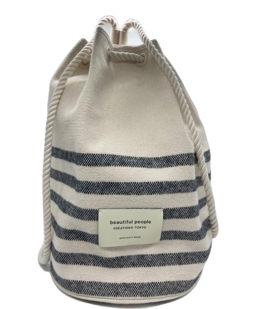 beautiful people（ビューティフルピープル）beautiful people (ビューティフルピープル) 巾着リュック ベージュ サイズ:FREEの古着・服飾アイテム