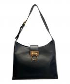 Salvatore Ferragamoサルヴァトーレ フェラガモ）の古着「型押しスモールトートバッグ」｜ブラック