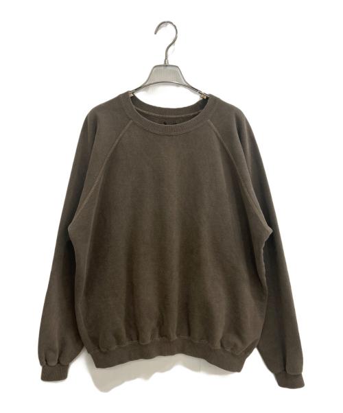 Omar Afridi（オマールアフリディ）Omar Afridi (オマールアフリディ) SHABBY SWEATSHIRT ブラウン サイズ:SIZE 46の古着・服飾アイテム