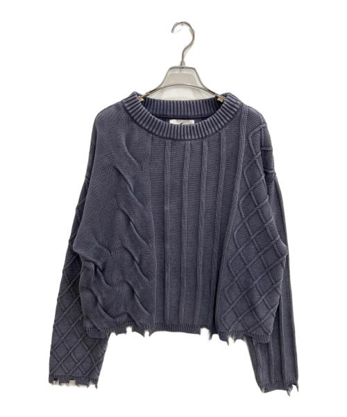 scuffers（スカッファー）scuffers (スカッファー) Oversized Navy Trench Jersey ネイビー サイズ:SIZE Mの古着・服飾アイテム