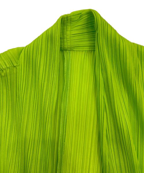 PLEATS PLEASE（プリーツプリーズ）PLEATS PLEASE (プリーツプリーズ) プリーツロングベスト グリーン サイズ:SIZE 3の古着・服飾アイテム