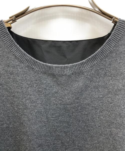 Leilian（レリアン）LEILIAN (レリアン) バッグプリーツニット グレー×ブラック サイズ:11 未使用品の古着・服飾アイテム
