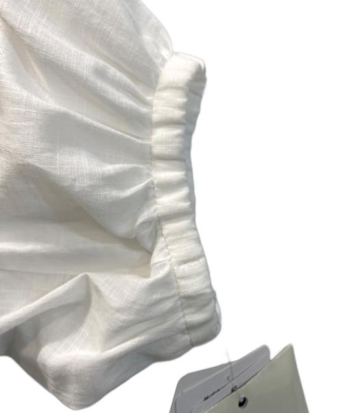 Leilian（レリアン）Leilian (レリアン) 刺繍×レースボリュームスリーブブラウス ホワイト×ブラック サイズ:SIZE 7の古着・服飾アイテム