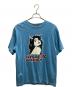 Hysteric Glamour（ヒステリックグラマー）の古着「2TONE DEVIL WOMAN Tシャツ」｜ブルー