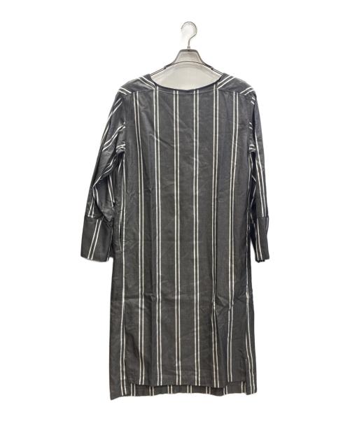 GALERIE VIE（ギャルリーヴィー）GALERIE VIE (ギャルリーヴィー) ストライプシャツワンピース グレー サイズ:36の古着・服飾アイテム