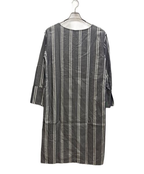 GALERIE VIE（ギャルリーヴィー）GALERIE VIE (ギャルリーヴィー) ストライプシャツワンピース グレー サイズ:36の古着・服飾アイテム