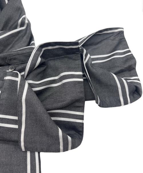 GALERIE VIE（ギャルリーヴィー）GALERIE VIE (ギャルリーヴィー) ストライプシャツワンピース グレー サイズ:36の古着・服飾アイテム