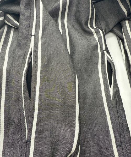 GALERIE VIE（ギャルリーヴィー）GALERIE VIE (ギャルリーヴィー) ストライプシャツワンピース グレー サイズ:36の古着・服飾アイテム