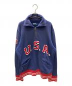 POLO RALPH LAURENポロ・ラルフローレン）の古着「ハーフジップスウェット」｜ネイビー