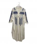 Ron Hermanロンハーマン）の古着「インド綿刺繍ワンピース」｜ホワイト×ブルー