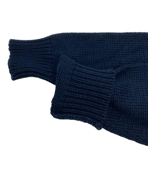 AURALEE（オーラリー）AURALEE (オーラリー) ギザスーパソフトプルオーバーコットンニット GIZA SUPERSOFT KNIT ネイビー サイズ:3の古着・服飾アイテム