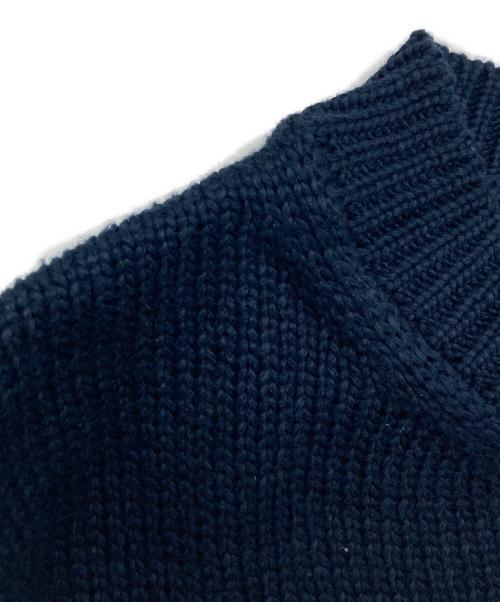 AURALEE（オーラリー）AURALEE (オーラリー) ギザスーパソフトプルオーバーコットンニット GIZA SUPERSOFT KNIT ネイビー サイズ:3の古着・服飾アイテム