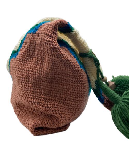 AMONG EQUALS（アマングイコールズ）AMONG EQUALS (アマングイコールズ) ショルダーバッグ ベージュ×ピンクの古着・服飾アイテム