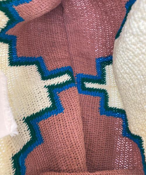 AMONG EQUALS（アマングイコールズ）AMONG EQUALS (アマングイコールズ) ショルダーバッグ ベージュ×ピンクの古着・服飾アイテム