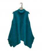 me ISSEY MIYAKEミーイッセイ ミヤケ）の古着「製品染め加工 プリーツ ノースリーブ チュニック」｜ブルー