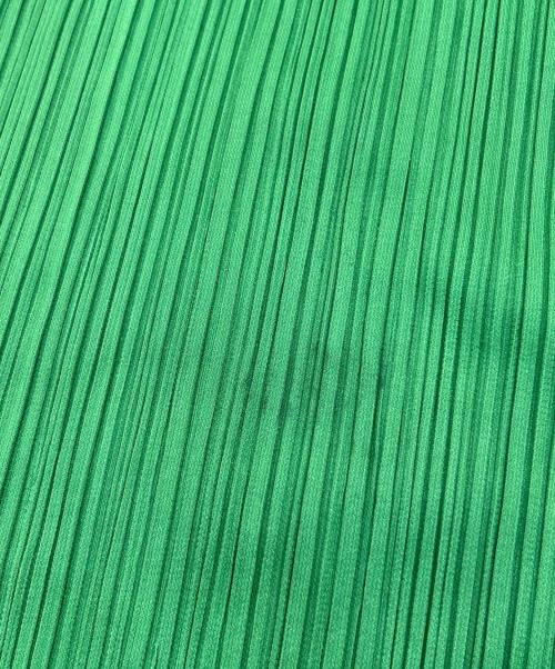 PLEATS PLEASE（プリーツプリーズ）PLEATS PLEASE (プリーツプリーズ) ベアトップ＆プリーツノースリーブブラウス グリーン サイズ:3の古着・服飾アイテム