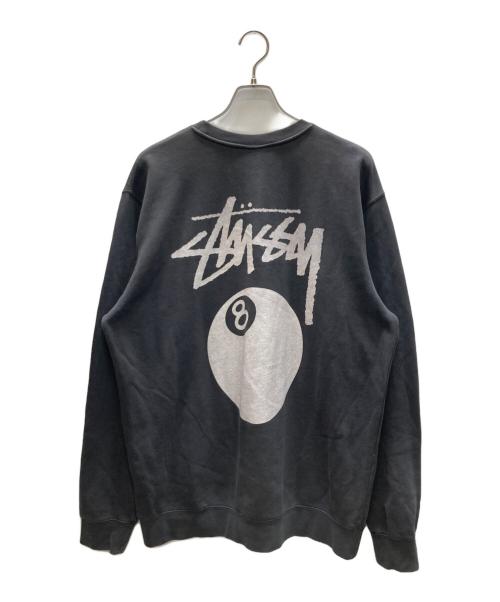 stussy（ステューシー）stussy (ステューシー) 8ボール クルーネックスウェット グレー サイズ:Lの古着・服飾アイテム