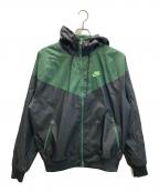 NIKEナイキ）の古着「NSW HE WRフードウーブンJKT」｜グリーン×ブラック