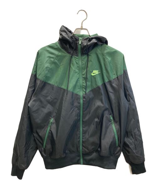 NIKE（ナイキ）NIKE (ナイキ) NSW HE WRフードウーブンJKT グリーン×ブラック サイズ:Sの古着・服飾アイテム
